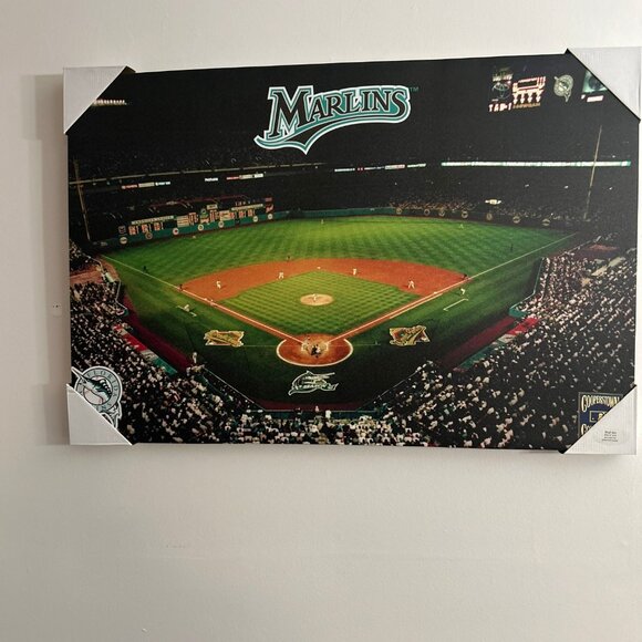 Bring the Miami Marlins Baseball Field Skyline Home - Canvas 22"x 33" x 2" - Picture 5 of 5